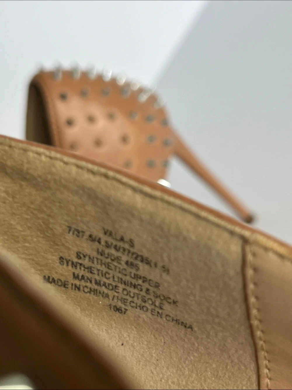 Steve Madden Tan Pointed-Toe Spike Stud Pumps - Picture 6 of 6